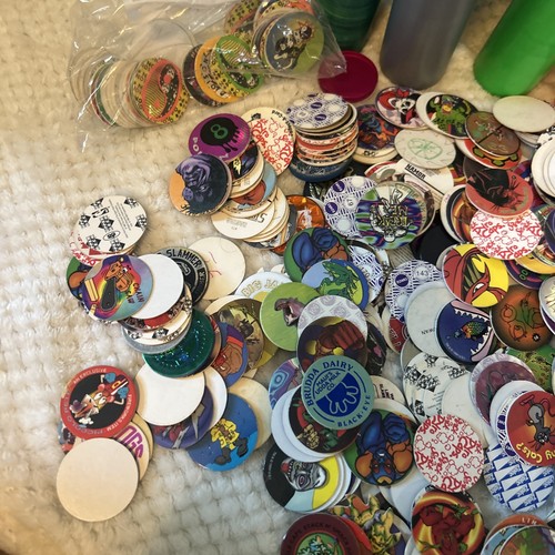 Lot Of Pogs , Milk Cap And Slammers Random Mix Tons Of Pogs+ 8 Containers ￼ - Bild 2 von 12
