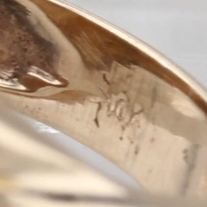 Anillo de sello brújula cuadrada masónica vintage oro 10k talla 9,75 Blue Lodge - Imagen 7 de 9