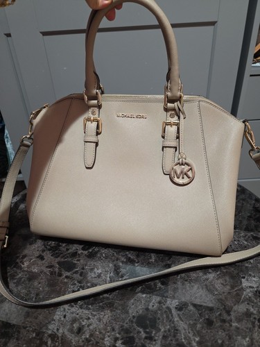 Michael Kors Beige Satchel/ Messenger Bag