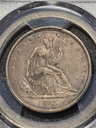 1845 O 50C SEATED LIBERTY HALF DOLLAR PCGS XF DETAILS WB-1 RPD, FS-303 ERROR - Picture 5 of 10