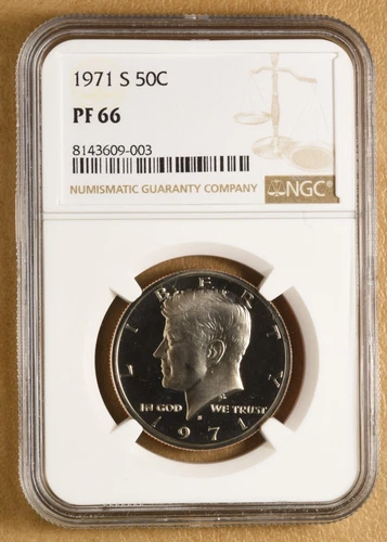 1971 S Proof Kennedy Half Dollar NGC PF66