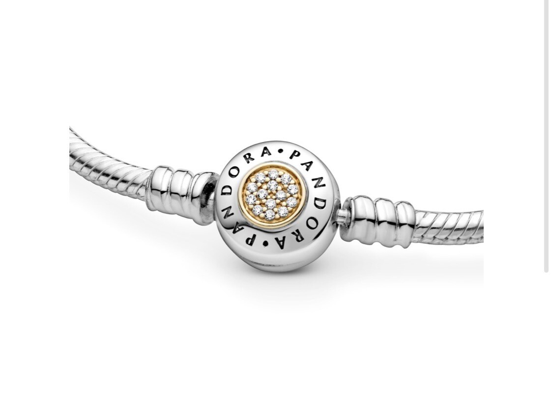 PANDORA Women's Signature Clasp 14k Gold Bracelet Sterling PANDORA Women's Signature Clasp 14k Gold Bracelet Sterling