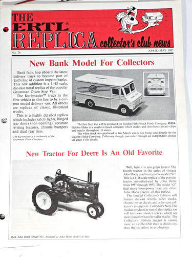 Vintage The ERTL Replica Collector Club News 14 copies 1980'S Very Good Cond - Picture 8 of 10