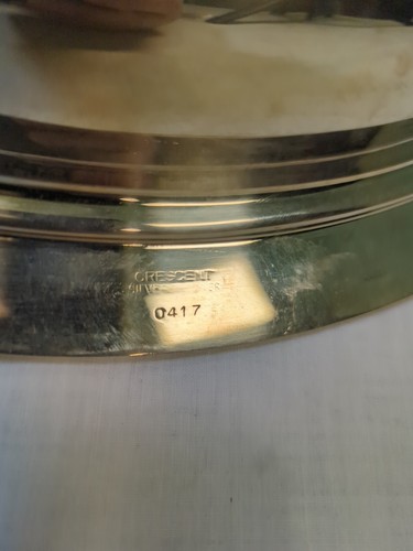 Vintage Halbmond Silber Oval Schüssel Platte Servierschale 12" x 9" x 2" Gestempelt A - Bild 4 von 8