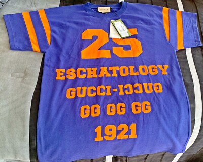 Gucci 25 t-shirt Men's size X Small Orange Purple - Eschatology