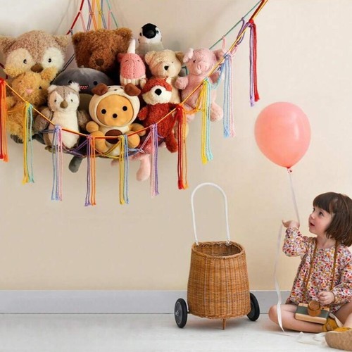 Animal Storage Hammock  Net Corner Large Toy Hammock for Stuffed Animals Room - Picture 17 of 22