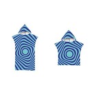 Abstract Geometric Swirls Hooded Beach Poncho Towel Pool Swim Changing Robe Gift