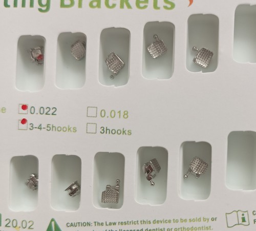 10Sets Dental Orthodontic Self-Ligating Brackets Roth 022 Hooks 345 Mesh Base - Picture 6 of 10