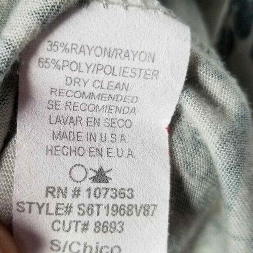 Blusa Top Solemio Pequeña S Floral Mujer Sloral Verde - Imagen 6 de 8