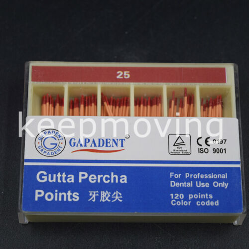 Dental Absorbent 120 Points 15-40# 0.02 Gutta Percha Taper Endodontic GAPADENT - Picture 16 of 30
