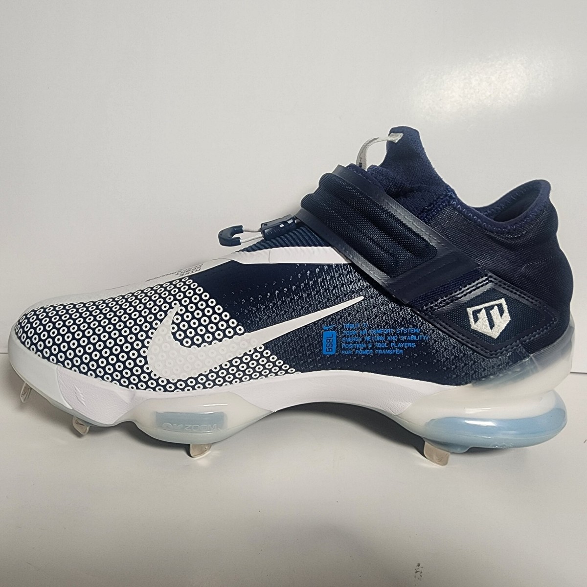 Nike Force Zoom Trout 7 Baseball Cleats Blue White Men display picture 2