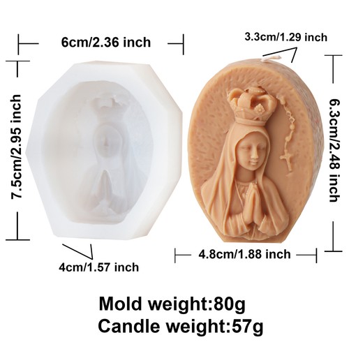 Stampo sapone famiglia Madonna vintage stampo candela fai da te resina sapone silicone stampo - Foto 12 di 25