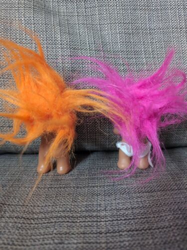 Lot 2 DAM NORFIN Troll Doll 1985 Vintage 3" Tall - Picture 2 of 12