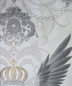 Vlies Tapete Harald Glööckler Deux 54456 weiß silber gold ...