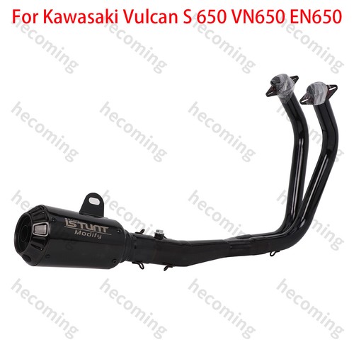 Full Exhaust System Pipe For Kawasaki Vulcan S 650 VN650 VN650 EN650 2015-2024 - Picture 1 of 5