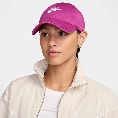 Nike Club Unstructured Futura Wash Cap Fuschia White Hat Size L/X FB5368 518 New - Picture 8 of 8