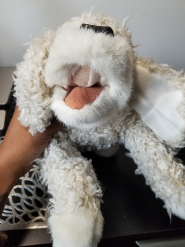 Folkmanis lockige weiße Pudel Ganzkörperpuppe - Bild 12 von 18