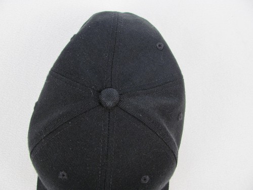 Gorra de béisbol Wisconsin ajustada L-XL 7 3/8 - 8 negra blanca puntada logotipo mezcla de lana - Imagen 7 de 8