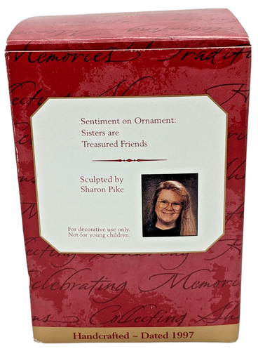 Hallmark Ornament Sister To Sister, 1997, Sisters Are Treasured Friends NIB - Picture 7 of 7