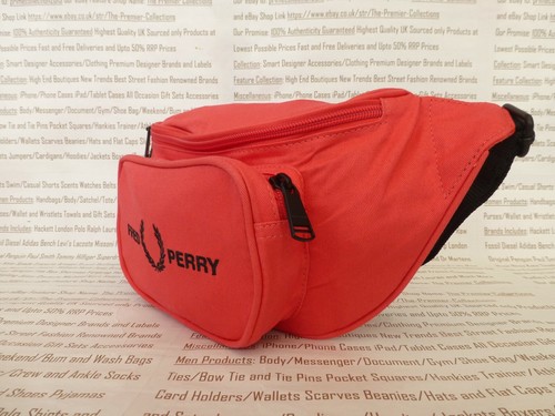 FRED PERRY Canvas Bum Bag Mens Retro Small Waist Pack White Sling Bags BNWT R£45 - Picture 15 of 20