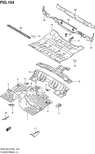 Suzuki Jimny Reparaturblech Kofferraumboden Verstärkung hinten Original Neu - Bild 3 von 3