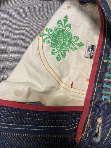 Vtg Vintage 2000s 00s Y2K Era Streetwear Club Wear Designer Embroidered Jeans - Bild 9 von 9