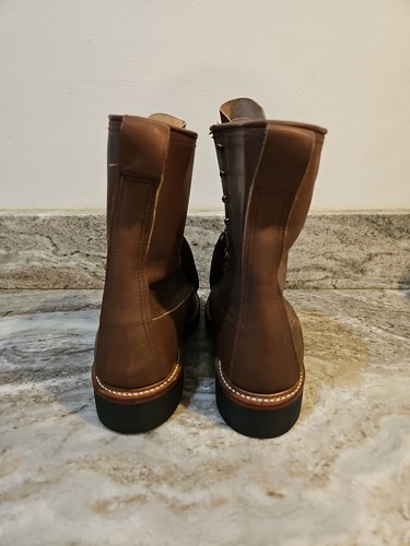 Botas de trabajo Iron Age para hombre talla 8,5 C Met Guard 8 pulgadas cuero marrón punta de acero EE. UU. - Imagen 7 de 12