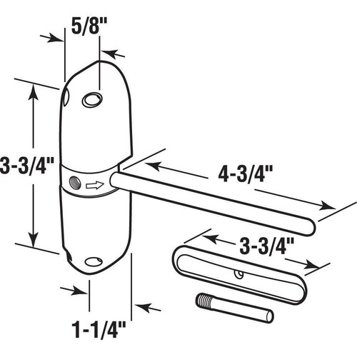 Prime-Line KC10HD Safety Spring Door Closer – Easy to Install to Convert Hinged - Picture 2 of 6