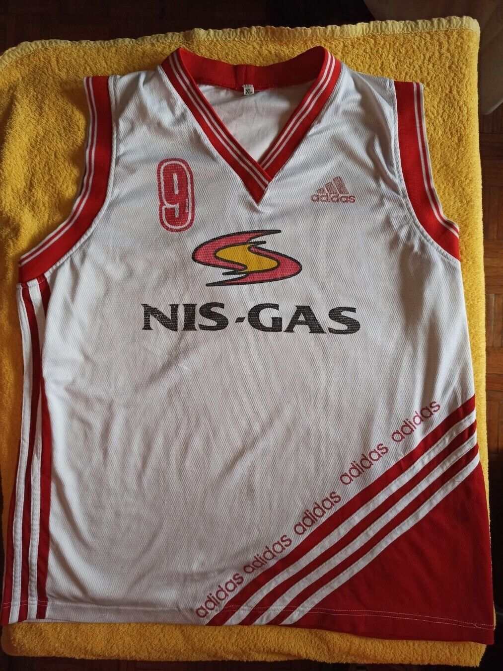 Vintage adidas basketball jersey KK VOJVODINA Novi Sad Serbia Yugoslavia