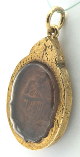 Beautiful 22kt Yellow Gold 1.5 Inch Round Buddha Pendant - Picture 2 of 4
