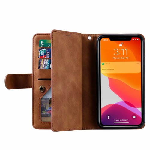 For iPhone 16 15 14 13 12 11 Pro Max XS 8/7/SE Case Leather Wallet Flip Cover - Picture 21 of 27