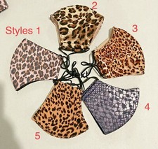 Leopard/Cheetah Animal Print Washable Reusable Cloth Masks