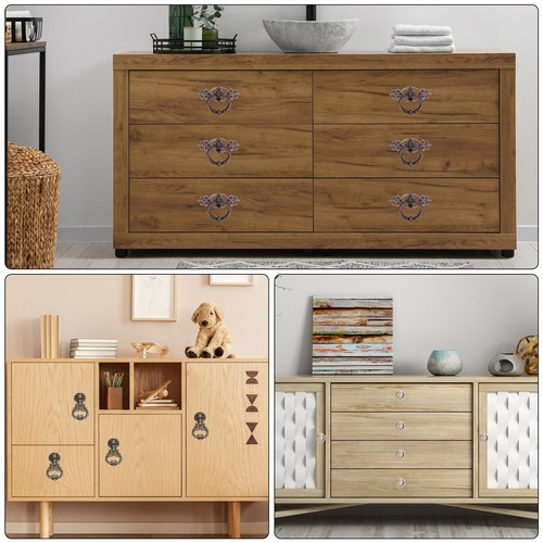 4 Sets Vintage Ring Drawer Pulls for Dresser Drawer Black(1.4" Long) - Picture 6 of 6