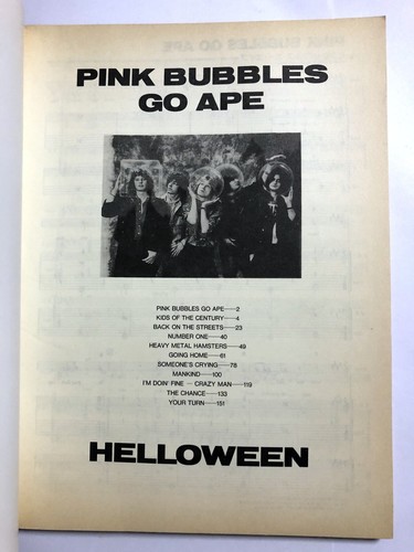 HELLOWEEN PINK BUBBLES GO APE BAND SCORE JAPAN GUITAR TAB - Bild 2 von 4