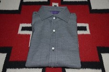 Ralph Lauren Purple Label Made in Italy Silk Cotton Blend Dress Shirt