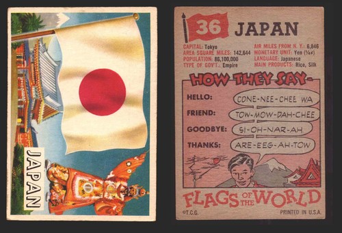 1956 Flaggen der Welt Vintage Sammelkarten Sie wählen Singles #1-#80 Topps - Bild 42 von 75