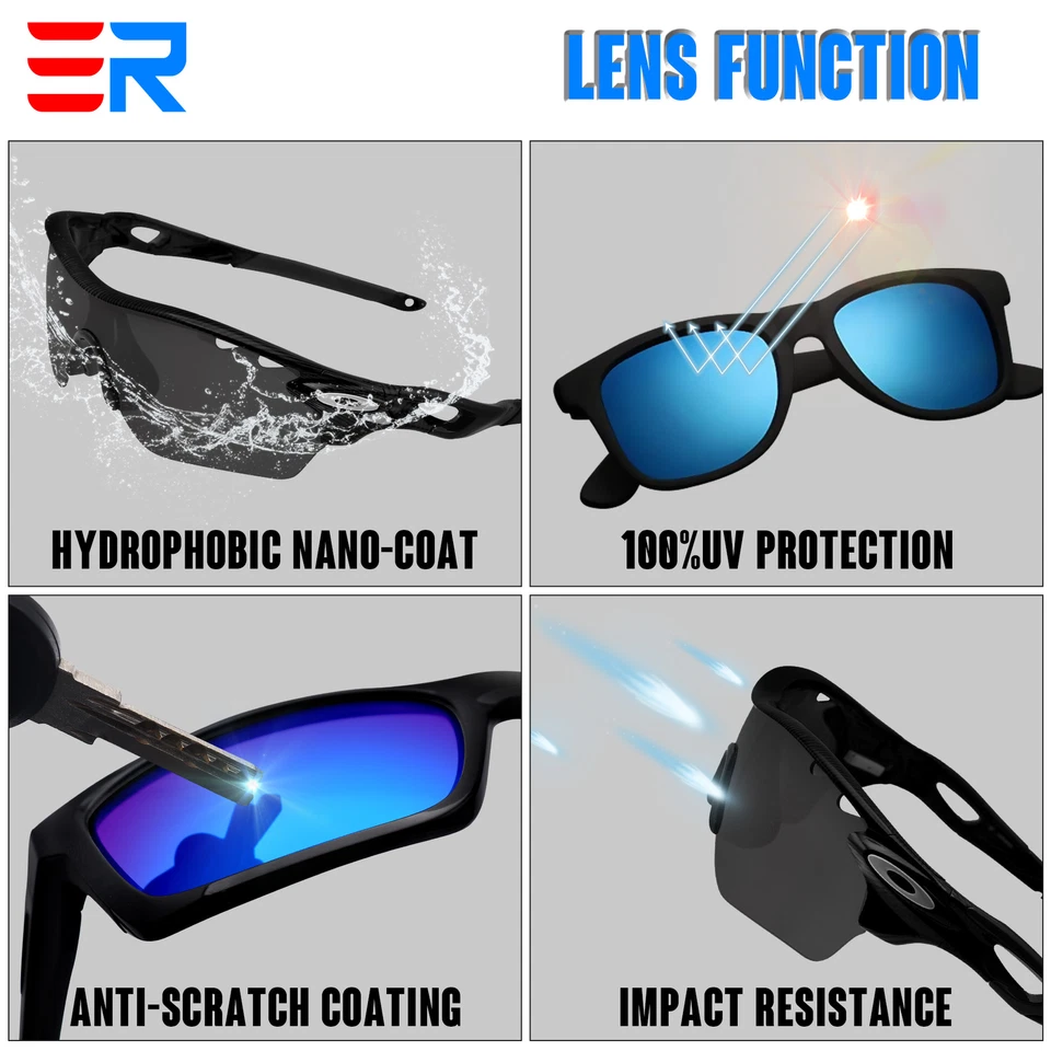 Lentes polarizadas ExpressReplacement para gafas de sol Oakley Holbrook OO9102 multi Foto 3 de 3