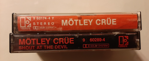 Motley Crue 2 cassette tape lot - Too Fast For Love, Shout at the Devil -Elektra - Picture 2 of 8