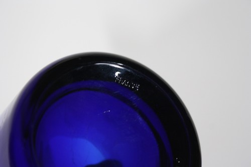 RARE! VINTAGE COBALT BLUE GLASS ROCKS GLASS SIZE 3 1/2" TALL NEW - Picture 6 of 8