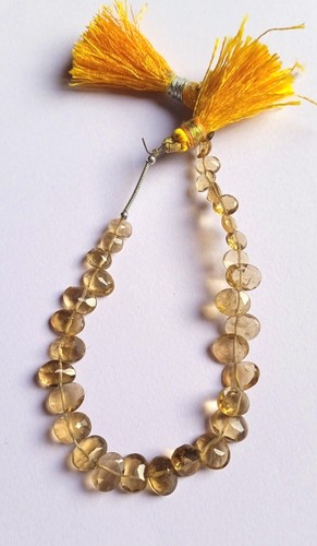 35 Ct Natural Smoky Quartz Oval Cut Gemstone Beads 7 Inch Necklace Jewellery - Picture 3 of 9