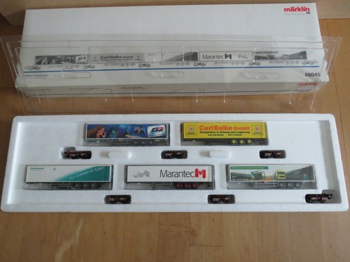 H0 Märklin 48045 set da 5 sistema di trasporto combinato ferrovie ferrovie ferrovie come nuovo IMBALLO ORIGINALE 4720 - Foto 2 di 7