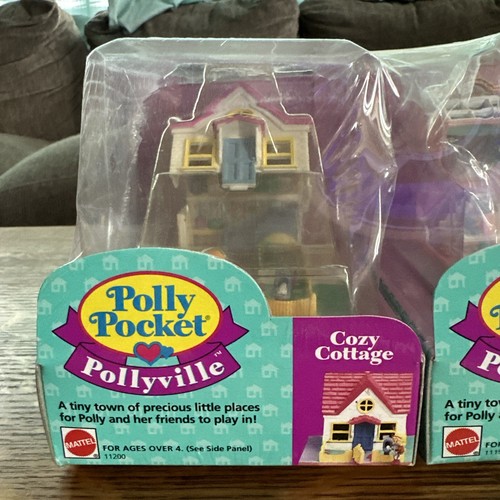 VINTAGE POLLY POCKET POLLYVILLE COZY COTTAGE MATTEL 1994 N.11200 & 11197 SIGILLATO - Foto 3 di 8