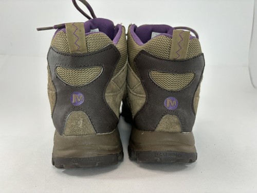 Merrell Beacon Womens Waterproof Purple Brown Hiking Outdoors Boots Shoes Sz 7.5 - Picture 8 of 11