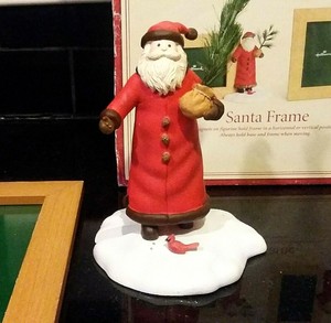 Hallmark-2004-SANTA-CLAUS-FIGURINE-PHOTO-FRAME-Christmas-4x6-Picture-NIB