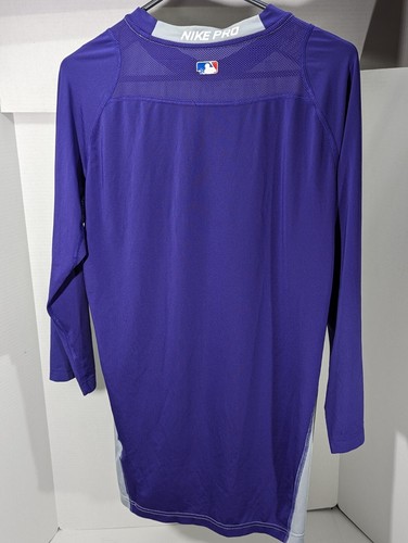 Nike Pro MLB Baseball 3/4 Sleeve Fitted T-Shirt 880659-547 Men’s Medium - Picture 6 of 11
