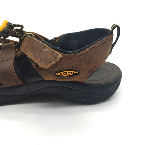 Keen Sandals Womens 5 Fisherman Hiking Waterproof Brown Leather Flats Hook&Loop - Picture 4 of 10