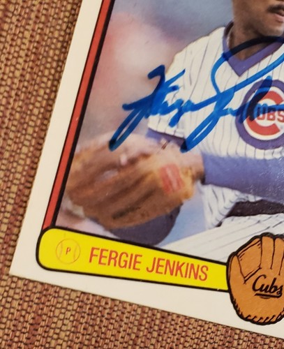 1983 Donruss #300 Fergie Jenkins Chicago Cubs Original Baseball Card JSA AUTO - Picture 5 of 6