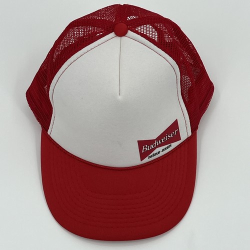 Budweiser Beer Biere Hat - VTG 90s SnapBack MeshBack Rope Foam Baseball Cap EUC - Picture 11 of 11