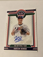 2022 Panini Stars & Stripes USA Blue Ink Auto 474/499 Karson Bowen 18U 🔥🔥🔥🔥
