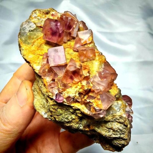 310g Pink Fluorite Cluster w/ Phantom on Matrix, De.'an, Jiangxi, China - Picture 11 of 12